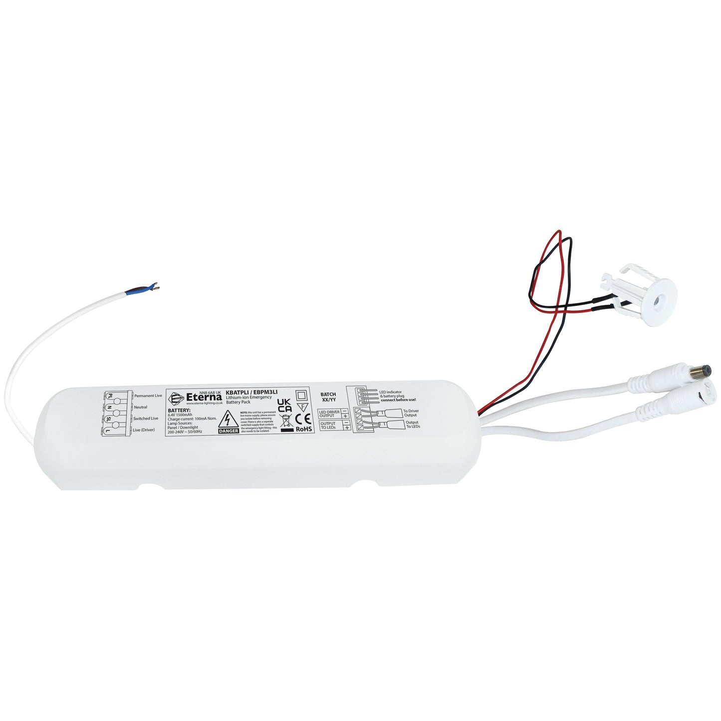 Eterna EBPM3LI Li-Ion Battery Pack White