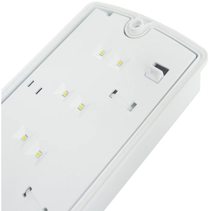 Eterna KEM3BULKLI 4W Li-ion LED Maintained Emergency Bulkhead with ISO 7010 Legend Set