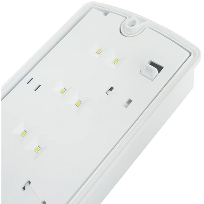 Eterna KEM3BULKLI 4W Li-ion LED Maintained Emergency Bulkhead with ISO 7010 Legend Set