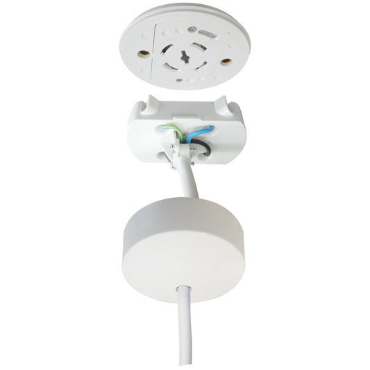 Eterna CR10PW Plug In Ceiling Rose - Prewired