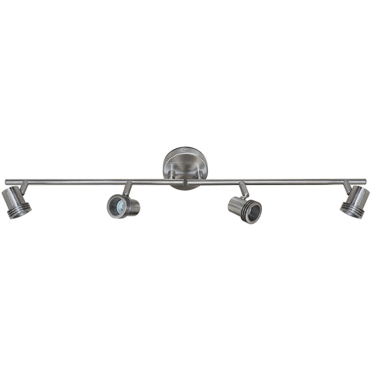 Eterna SPOT4SN GU10 Quad Spotlight Split Bar Satin Nickel