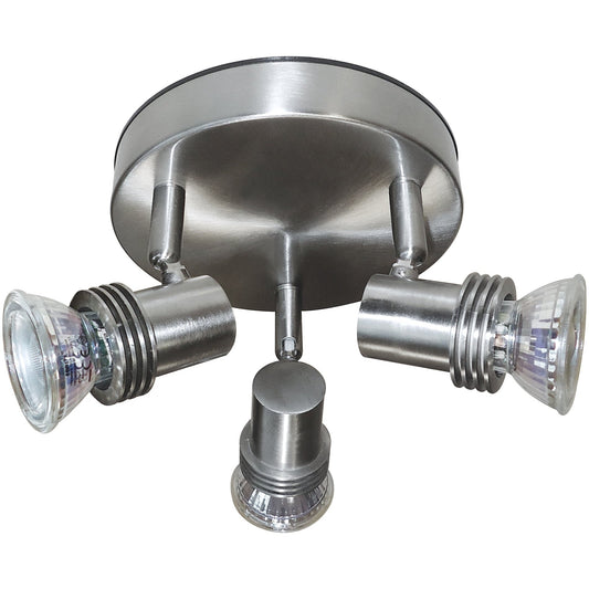 Eterna SPOT3SNPL GU10 Triple Spotlight Plate Silver