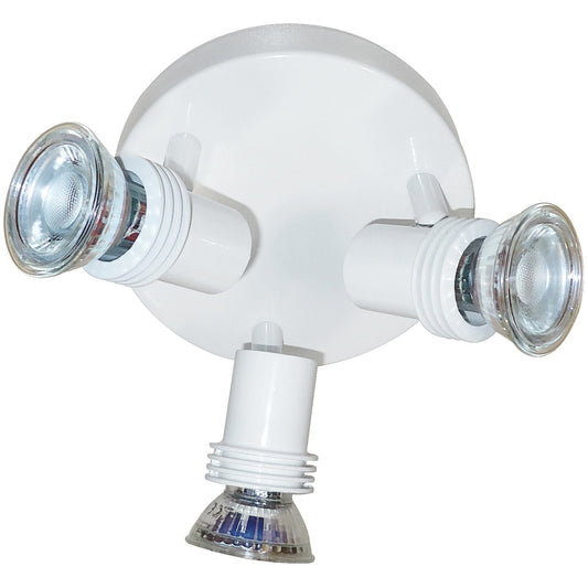 Eterna SPOT3WHPL GU10 Triple Spotlight Plate Silver