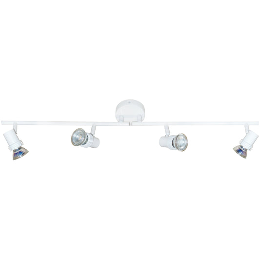 Eterna SPOT4WH GU10 Quad Spotlight Split Bar White